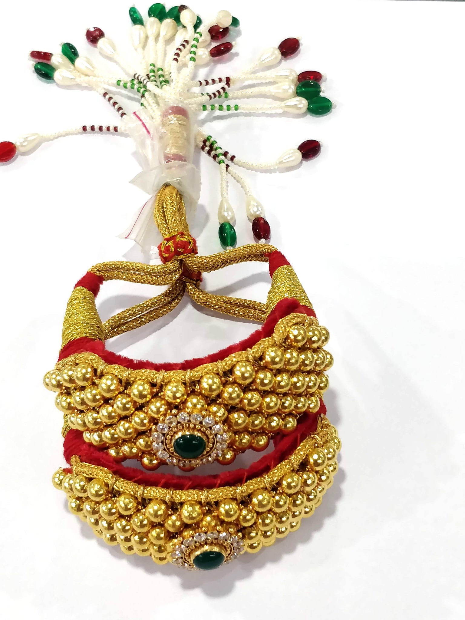 Gold Rajasthani Hand Wear Panach -SSJGRA001