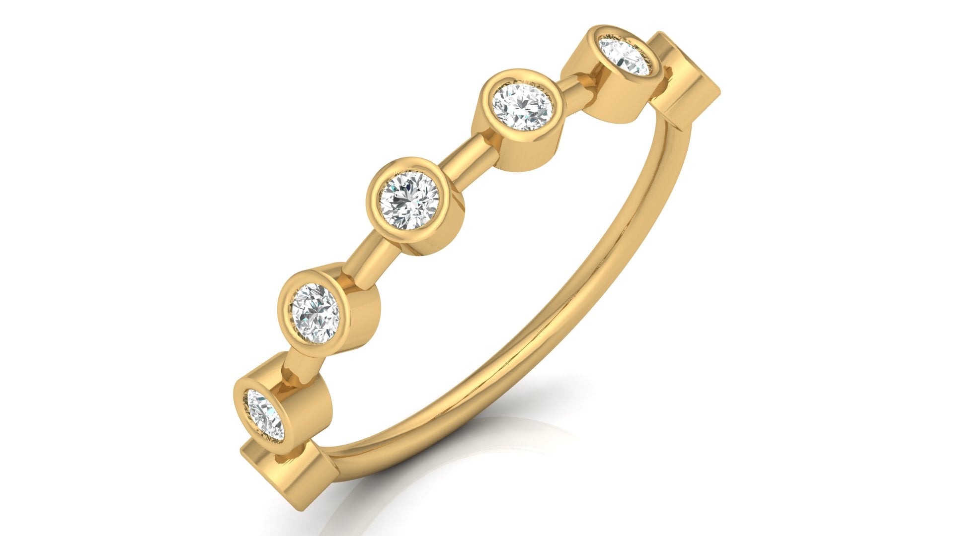 Seven-Cylinder Diamond Engagement Ring - S20