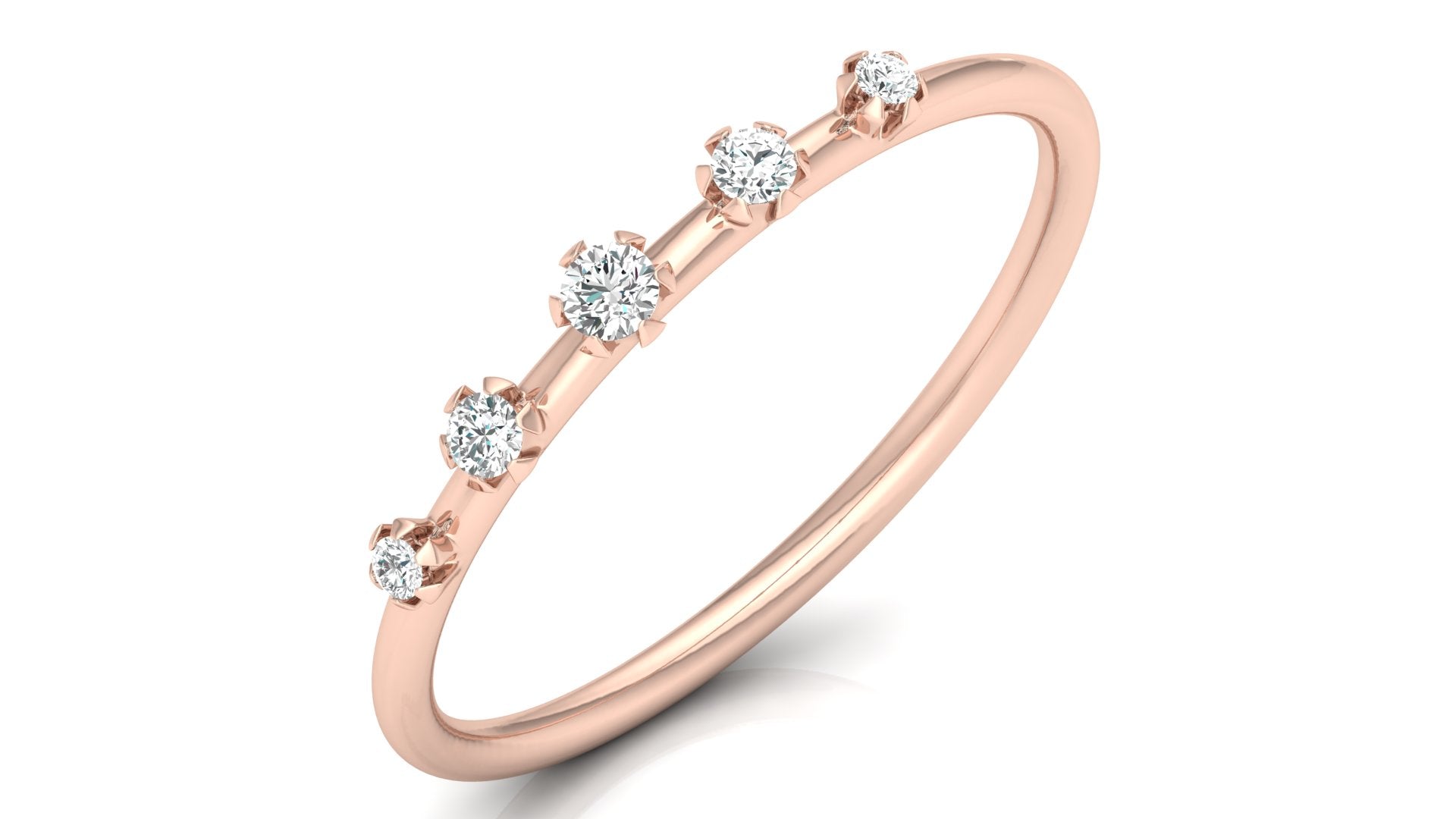 Classic Five Diamond Engagement Ring - S22