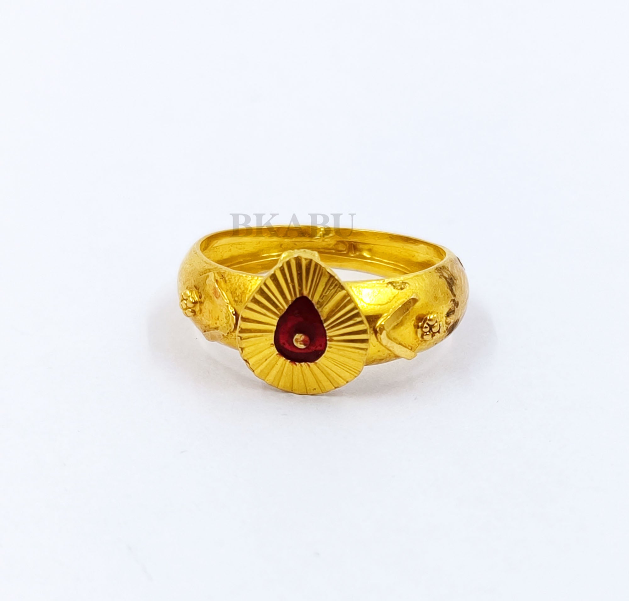 B.K Beautiful Baba Gold and Natural Diamond Ring-BKGR014