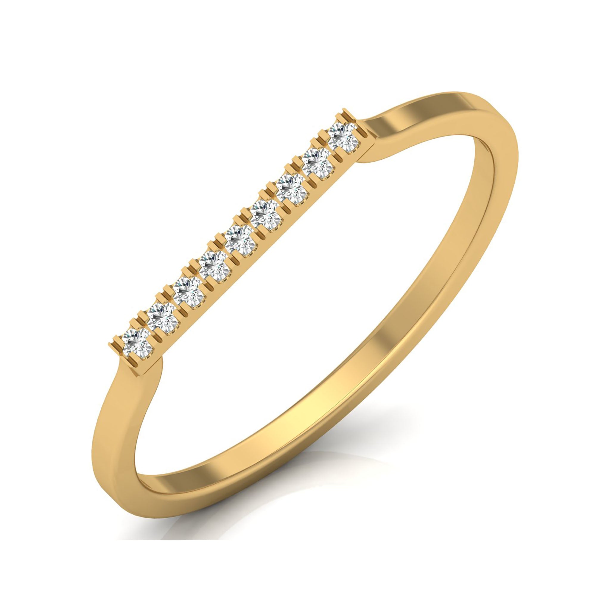 nine-line Diamond Engagement Ring - S29