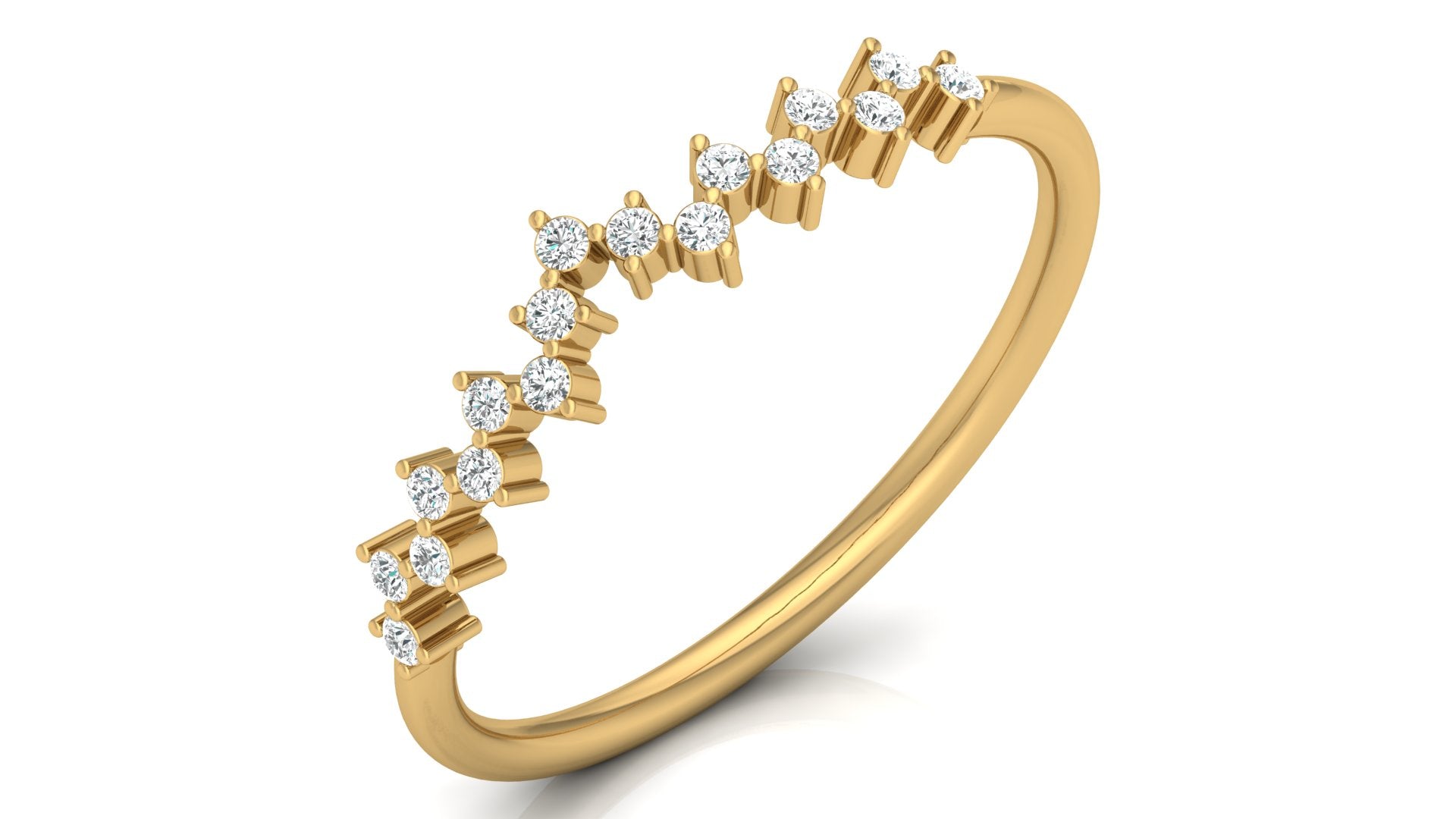 Fancy Seventeen Stone Diamond Ring-S5