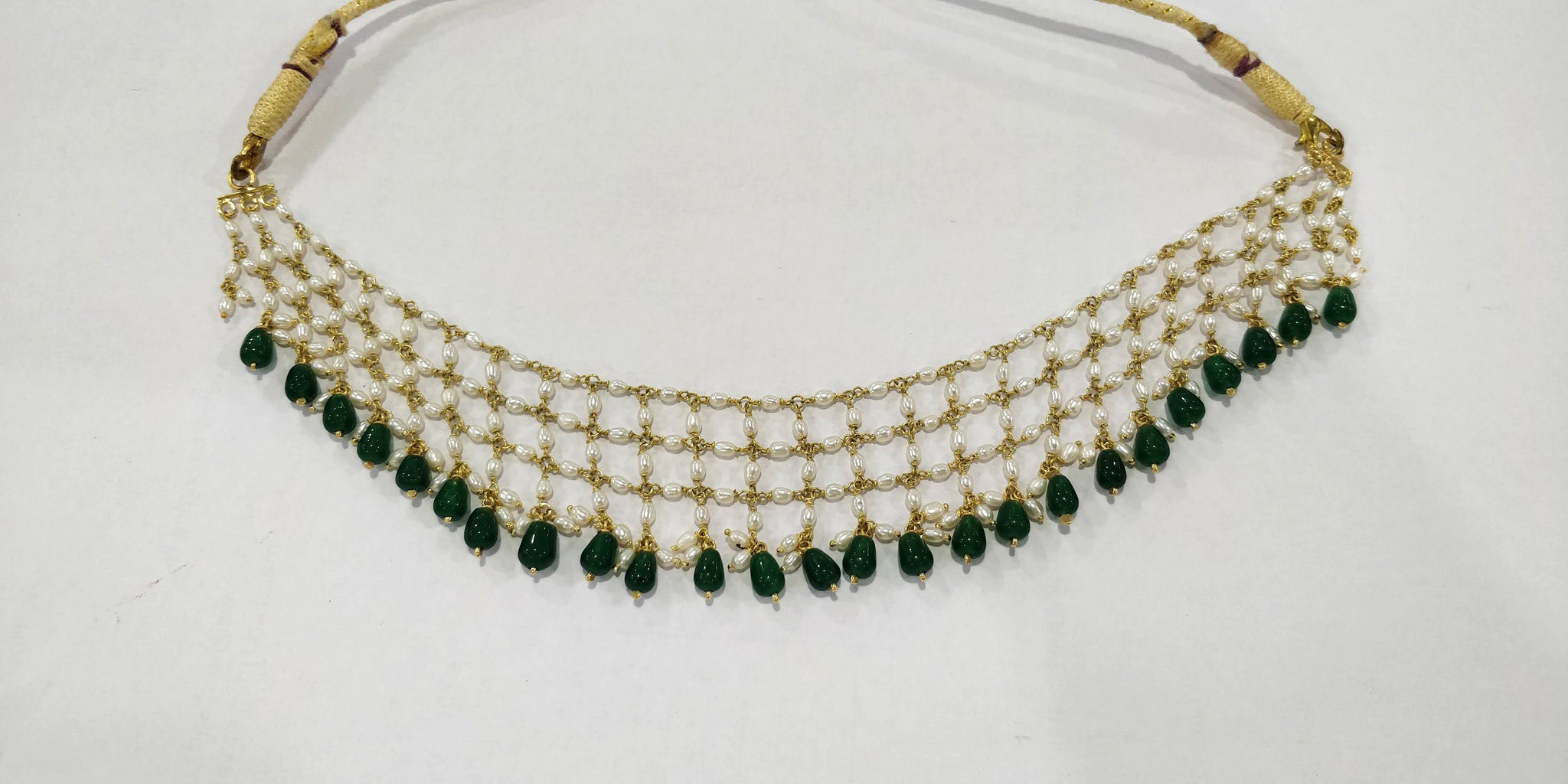 Gold Rajasthani Pearl Necklace -SSJGRA004