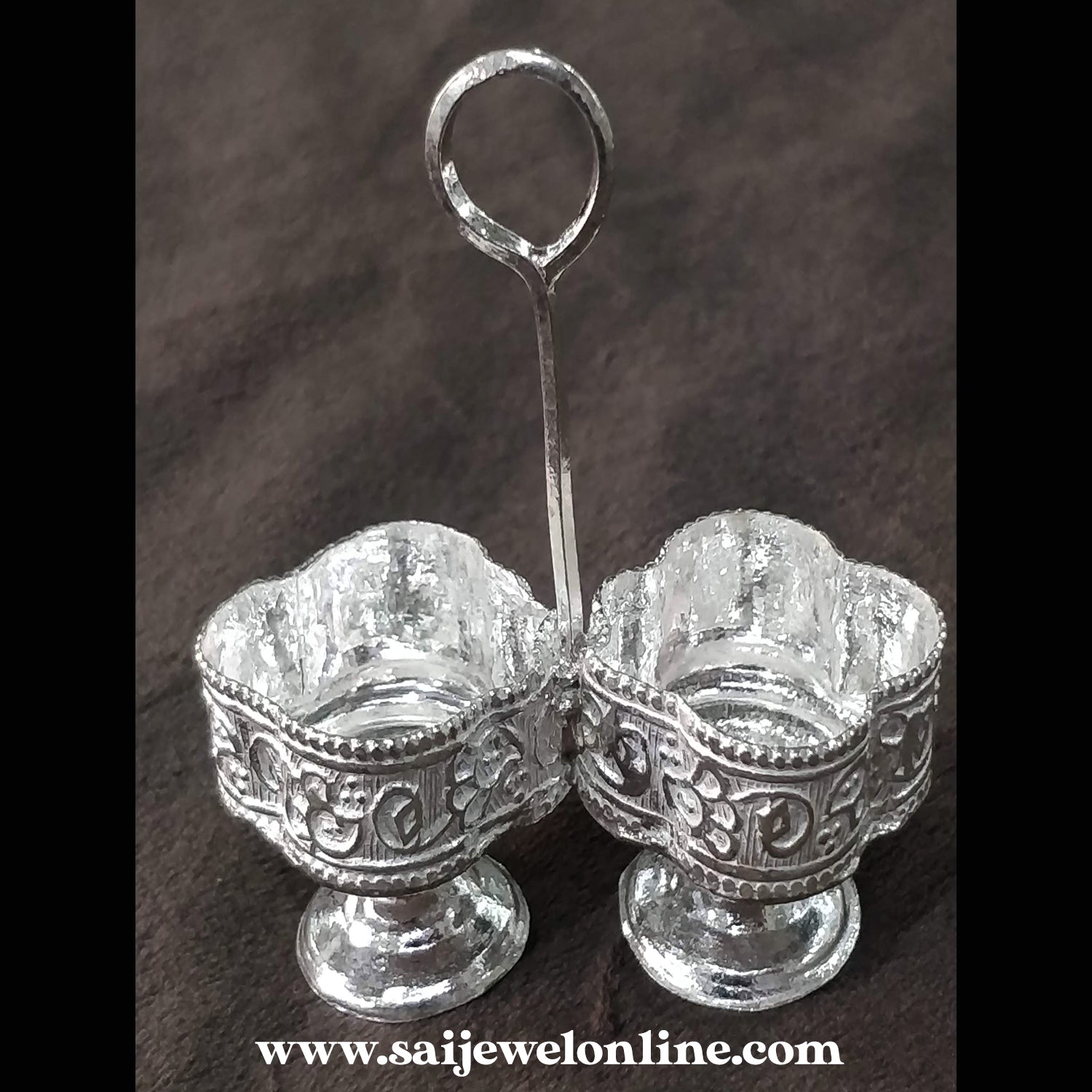 Silver Kanku Dani Tilak / Sindoor Diwali Collection