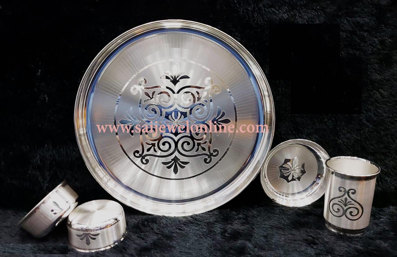 Baba Bhog Silver Thali Set-BKSBB02