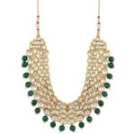 22k Gold Kundan Necklace Set for Girls/Women-SSJGKN02 - Image 3