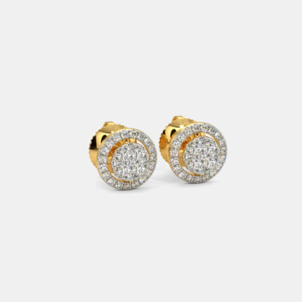 Diamond Zeup Stud Earrings-SSJDE02