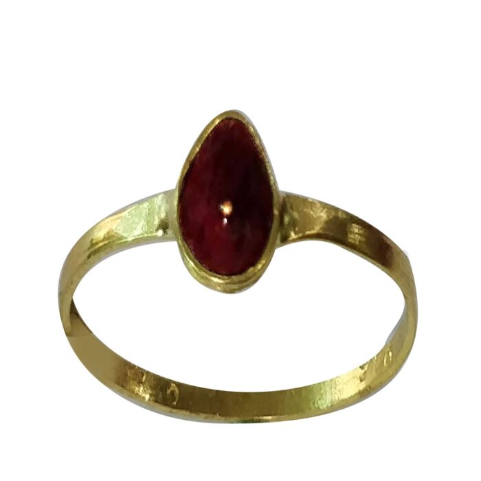 B.K Beautiful Light Weight Baba Gold Ring-BKGR008 - Image 1