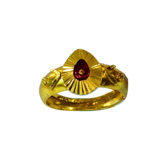 Brahma Kumaris 22k Hallmarked Gold Ring - 2.120gm | Spiritual Jewellery -BKGR010 - Image 1