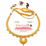 22K Hallmarked Gold Rajasthani Pipe Necklace – Hand‑Carved Heritage Design with Green & Red Meenakari (38.750 gm) | Sai Jewellers -SSJGRA03 - Image 2
