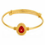 22K Hallmarked Gold Brahma Kumaris Kada – Lightweight Baba Symbol Design -BKGRA2 - Image 2