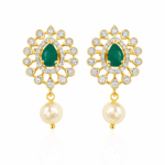 22k Gold Pendant Set Diamond Studded for Girls/Women-SSJGKN03 - Image 4