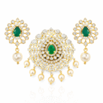 22k Gold Pendant Set Diamond Studded for Girls/Women-SSJGKN03