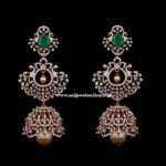 Diamond Jhumki Earrings-SSJDEJ02 - Image 2