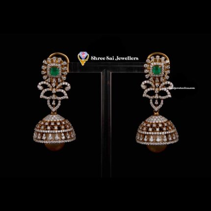 Diamond Jhumki Earrings-SSJDEJ03