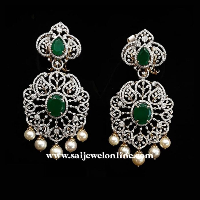 Diamond Jhumki Earrings-SSJDEJ04 - Image 1