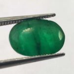 3.85 ct / 4.35 Ratti Panna  | Natural Emerald with Certificate Oval Cut | Buddha Ratna