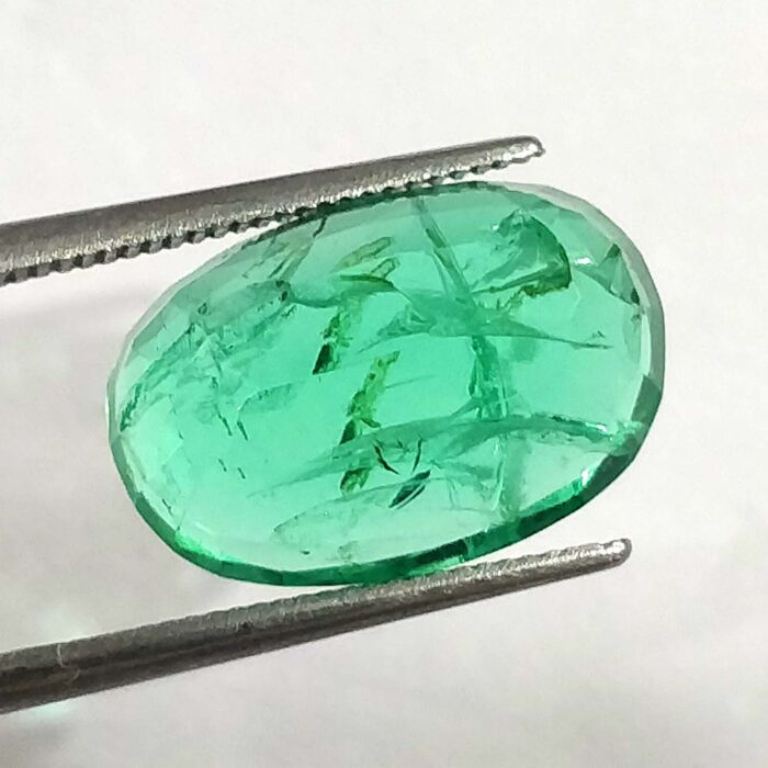 6.65 ct / 7.38 Ratti Panna  | Natural Emerald with Certificate Oval Cut | Buddha Ratna - Image 2
