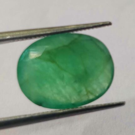 5.45 ct / 6.04 Ratti Panna  | Natural Emerald with Certificate Oval Cut | Buddha Ratna