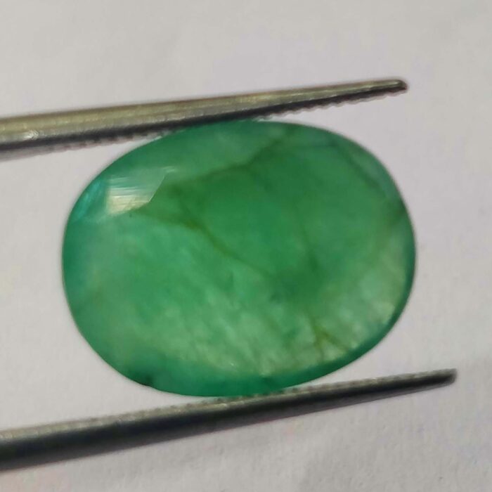 5.45 ct / 6.04 Ratti Panna  | Natural Emerald with Certificate Oval Cut | Buddha Ratna - Image 1