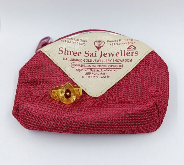 B.K Beautiful Diamond Baba Gold Ring-BKGR009 - Image 5