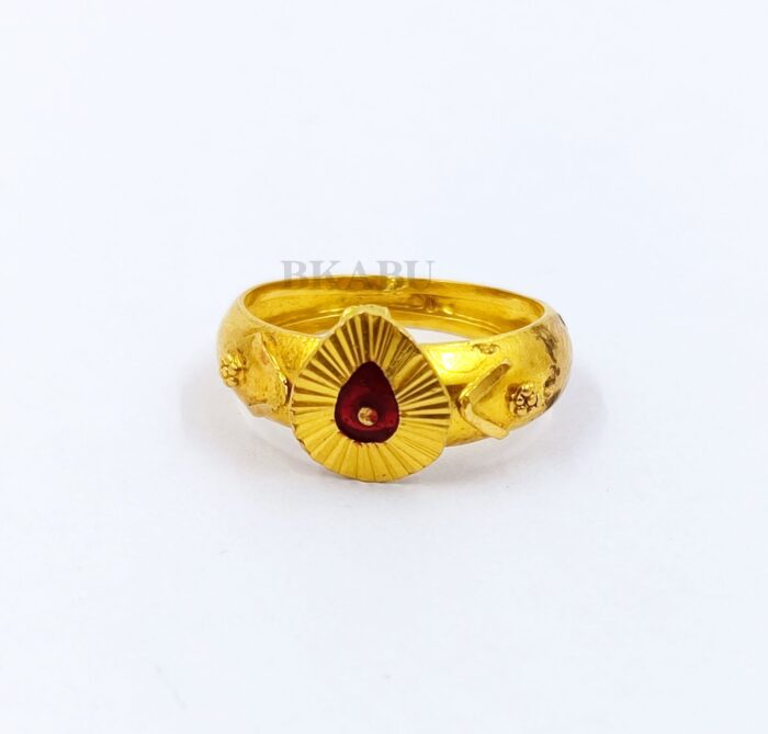 Brahma Kumaris 22k Hallmarked Gold Ring - 2.120gm | Spiritual Jewellery -BKGR010 - Image 2