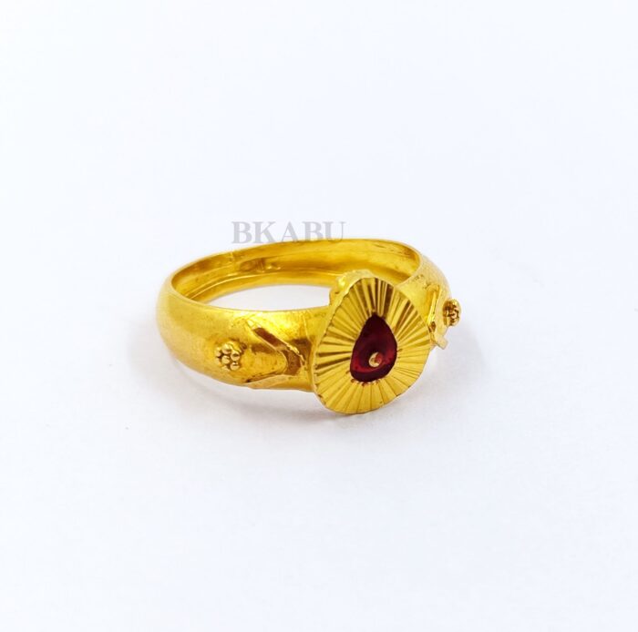 Brahma Kumaris 22k Hallmarked Gold Ring - 2.120gm | Spiritual Jewellery -BKGR010 - Image 4