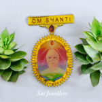 Brahma Kumaris 22K Gold Badge with Brahma Baba Photo on Both Sides