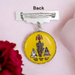 925 Silver Brahma Kumaris Badge – Om Shanti Shri Krishna Design-BKSB03 - Image 2