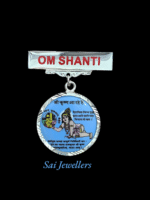 925 Silver Brahma Kumaris Badge – Om Shanti Shri Krishna Design-BKSB03 - Image 3