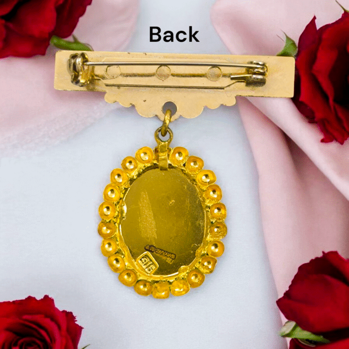 22k Hallmarked Gold Om Shanti Badge – Spiritual BK Jewellery (4.680 gm)- BKGB4 - Image 2