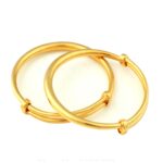 Gold Child Kada / Bangles (Size is Adjustable)-SSJGCK001