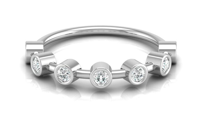 Seven-Cylinder Diamond Engagement Ring - S20 - Image 5