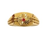 Brahma Kumaris 22k Hallmarked Gold Ring - 7.810gm | Spiritual Shivbaba Ring -BKGR015