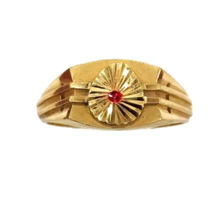 B.K Elegance Peace Baba Gold Ring-BKGR015
