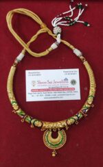 Beautiful Gold Rajasthani Pipe Necklace -SSJGRA003 - Image 3