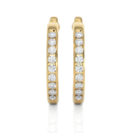 Light Daily Half Round Diamond Earrings-DH_RD_104 - Image 2