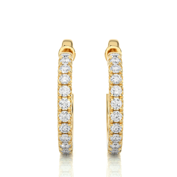Diamond Bali Earrings-DH_RD_114 - Image 3
