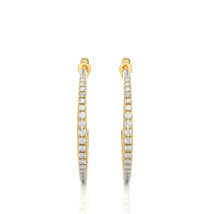 Diamond Bali Earrings-DH_RD_113 - Image 2