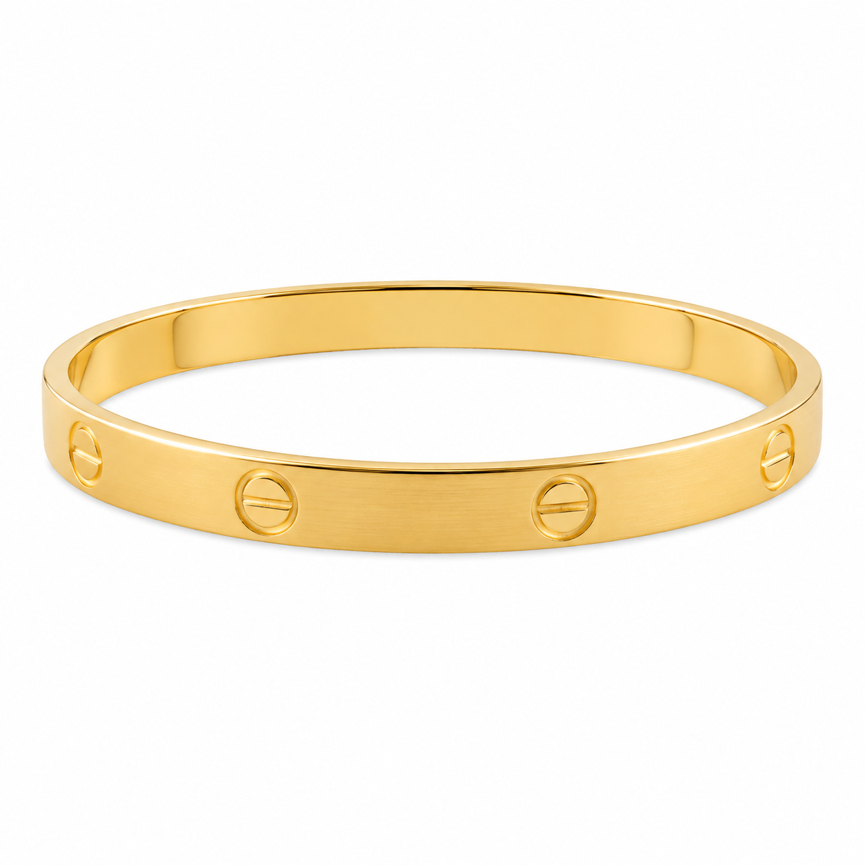 18K Hallmarked Gold Cartier‑Inspired Kada