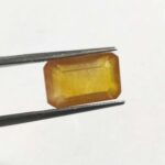 6.18 ct / 6.85 Ratti Pukhraj  | Yellow Sapphire with Certificate (Emerald Cut)