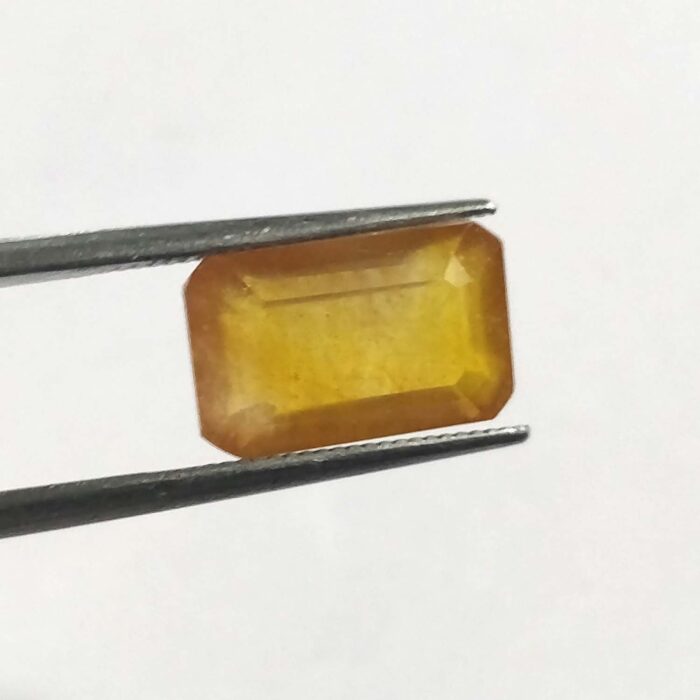 bkk1_266aaa2a-378a-4212-9f27-5d2da78762ec 6.18 ct / 6.85 Ratti Pukhraj | Yellow Sapphire with Certificate (Emerald Cut) - Image 1