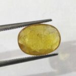 4.03 ct / 4.47 Ratti Pukhraj  | Yellow Sapphire with Certificate Oval Cut