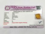 4.42 ct / 4.91 Ratti Pukhraj  | Yellow Sapphire with Certificate (Cushion Cut) - Image 3