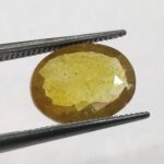 3.82 ct / 4.29 Ratti Pukhraj  | Yellow Sapphire with Certificate Oval Cut