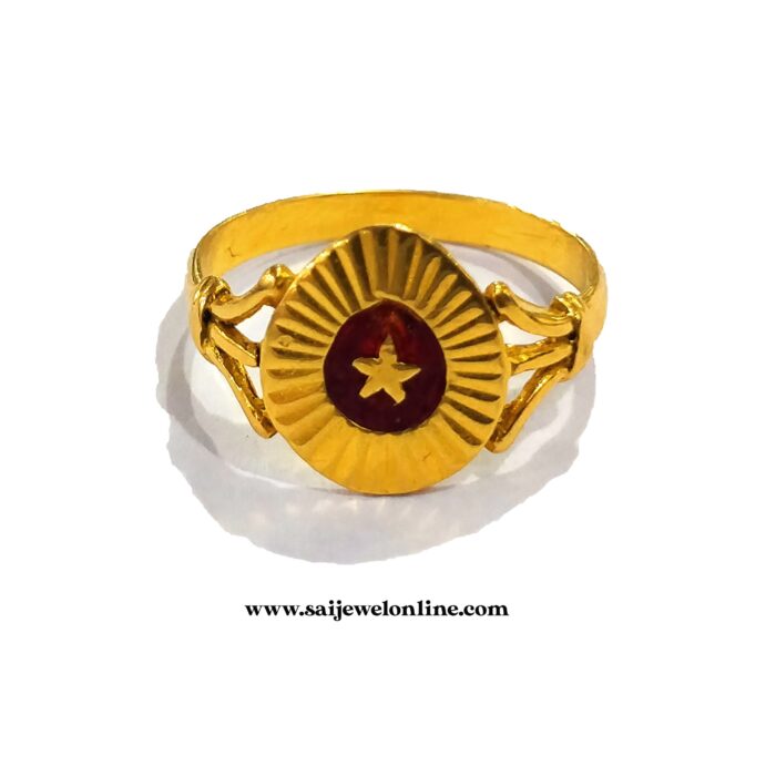Brahma Kumaris 22k Hallmarked Gold Ring- 2.990gm | Spiritual Soul Star Ring-BKGR19 - Image 3