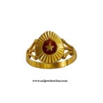 Brahma Kumaris 22k Hallmarked Gold Ring- 2.990gm | Spiritual Soul Star Ring-BKGR19