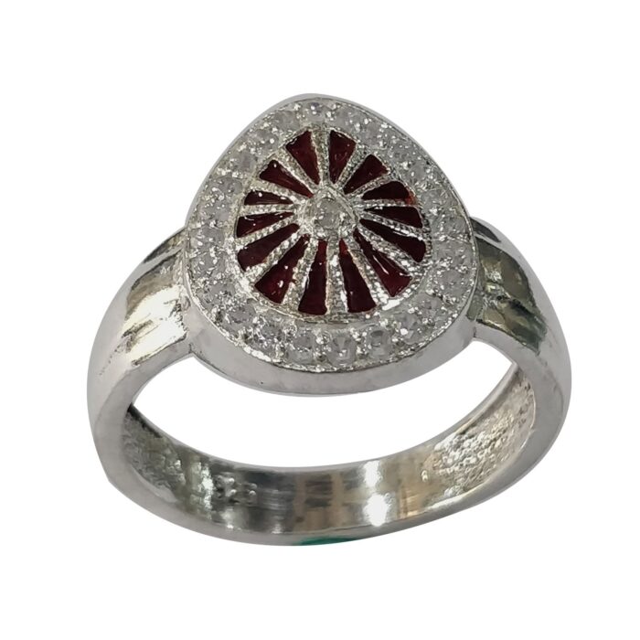 B.K Baba Spiritual Silver Ring in 92.5 Sterling Silver