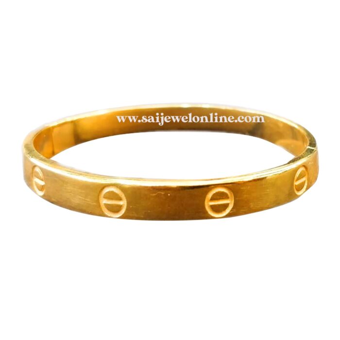 18k gold Cartier kada design 18gm, luxury unisex gold kada for men and women