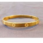 18k Gold Cartier Kada Design – 18gm | Luxury Gold Kada for Men & Women-SSJGB01 - Image 2